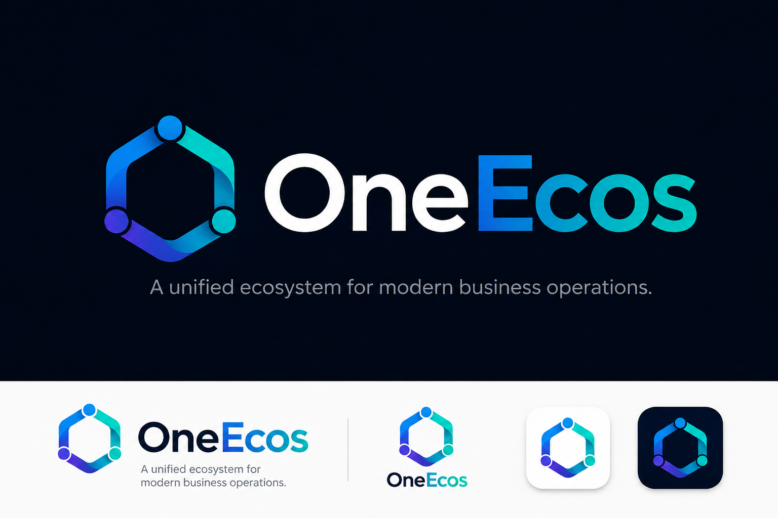 OneEcos brand design reference and system architecture board