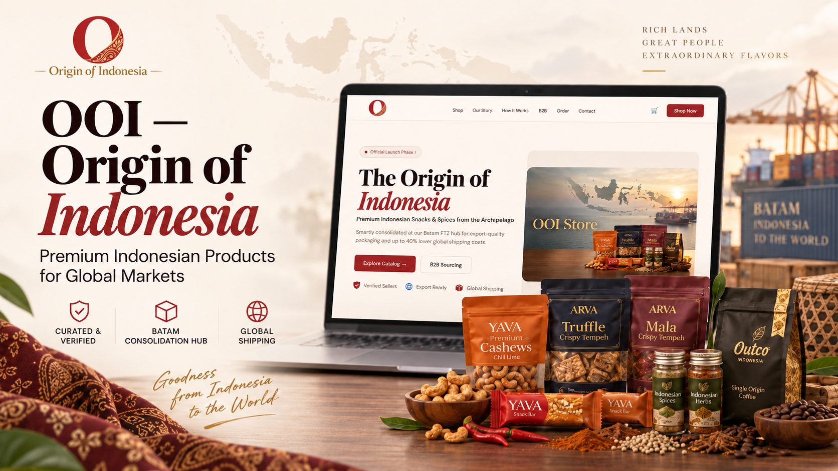 OOI Origin of Indonesia premium food marketplace and global sourcing platform