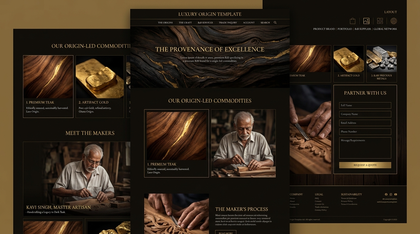 Luxury Origin — Premium Brand & B2B Trade Template
